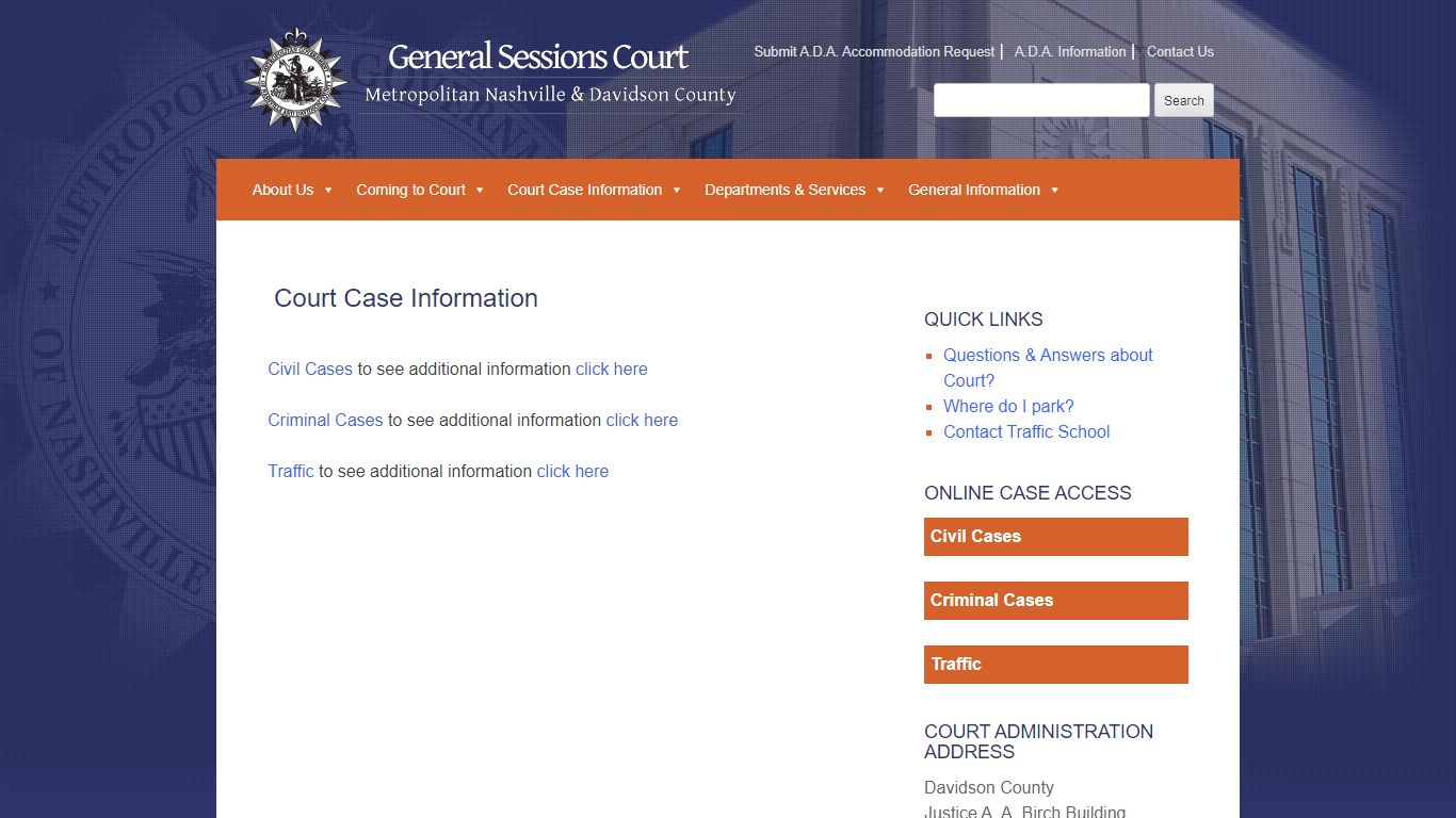 Court Case Information | General Sessions Court of ...
