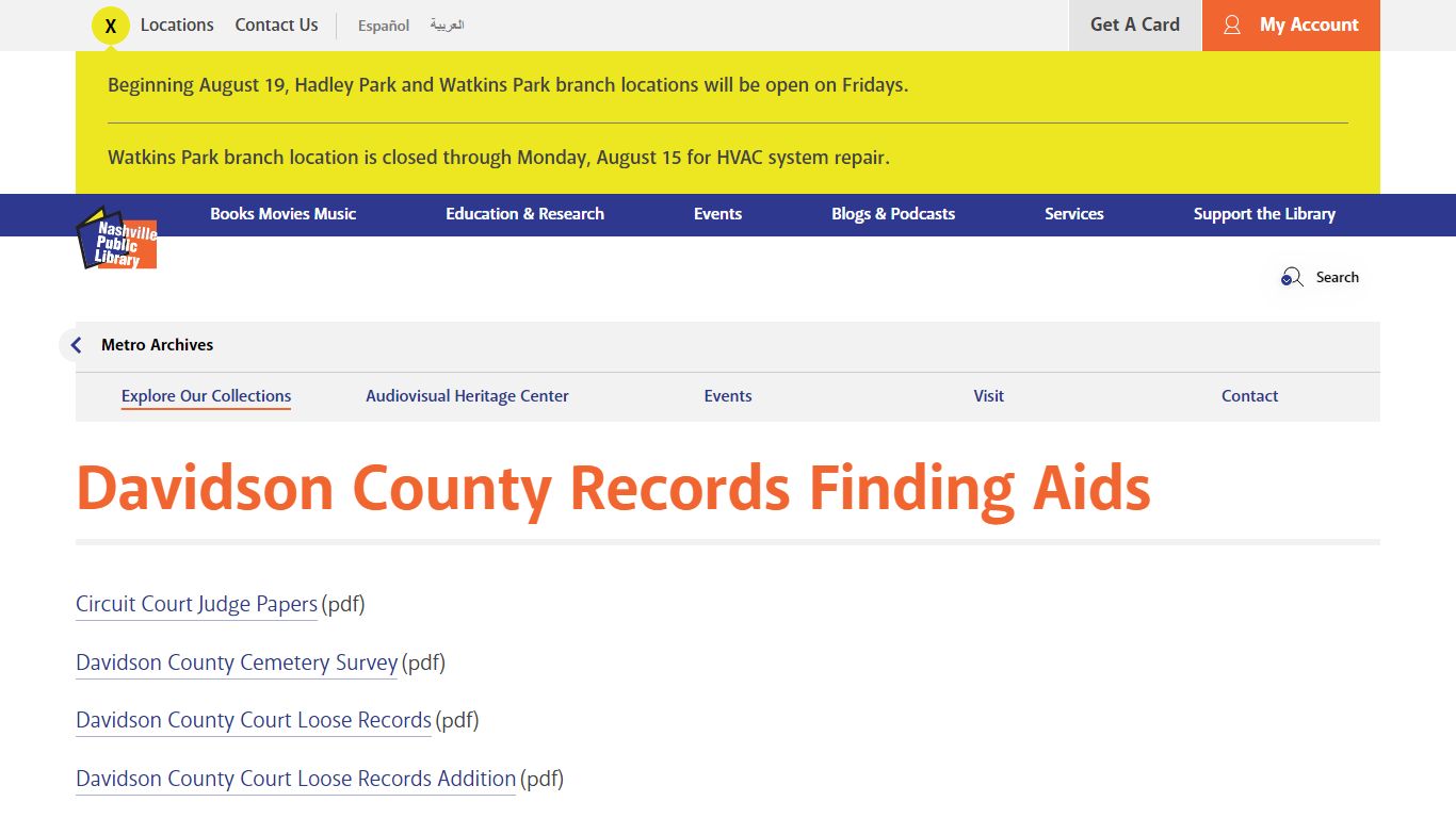 Davidson County Records - nashvillearchives.org